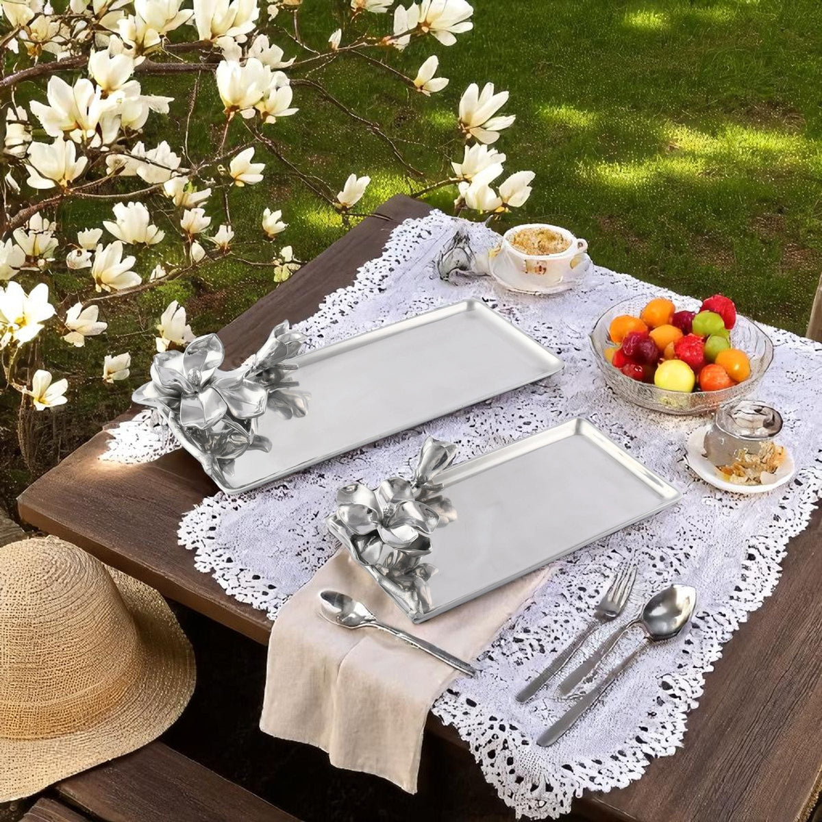 Arthur Court Magnolia Magnolia Oblong Tray