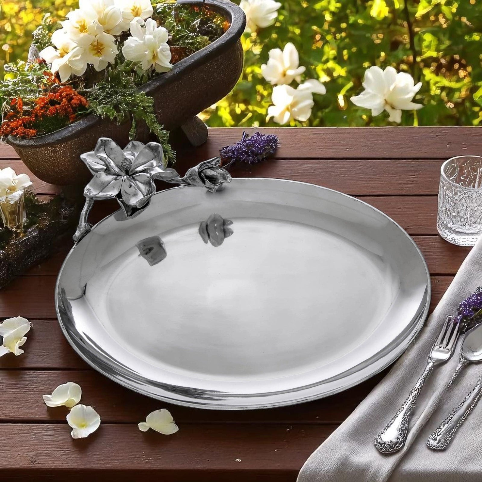 Arthur Court Magnolia Magnolia Oval Platter