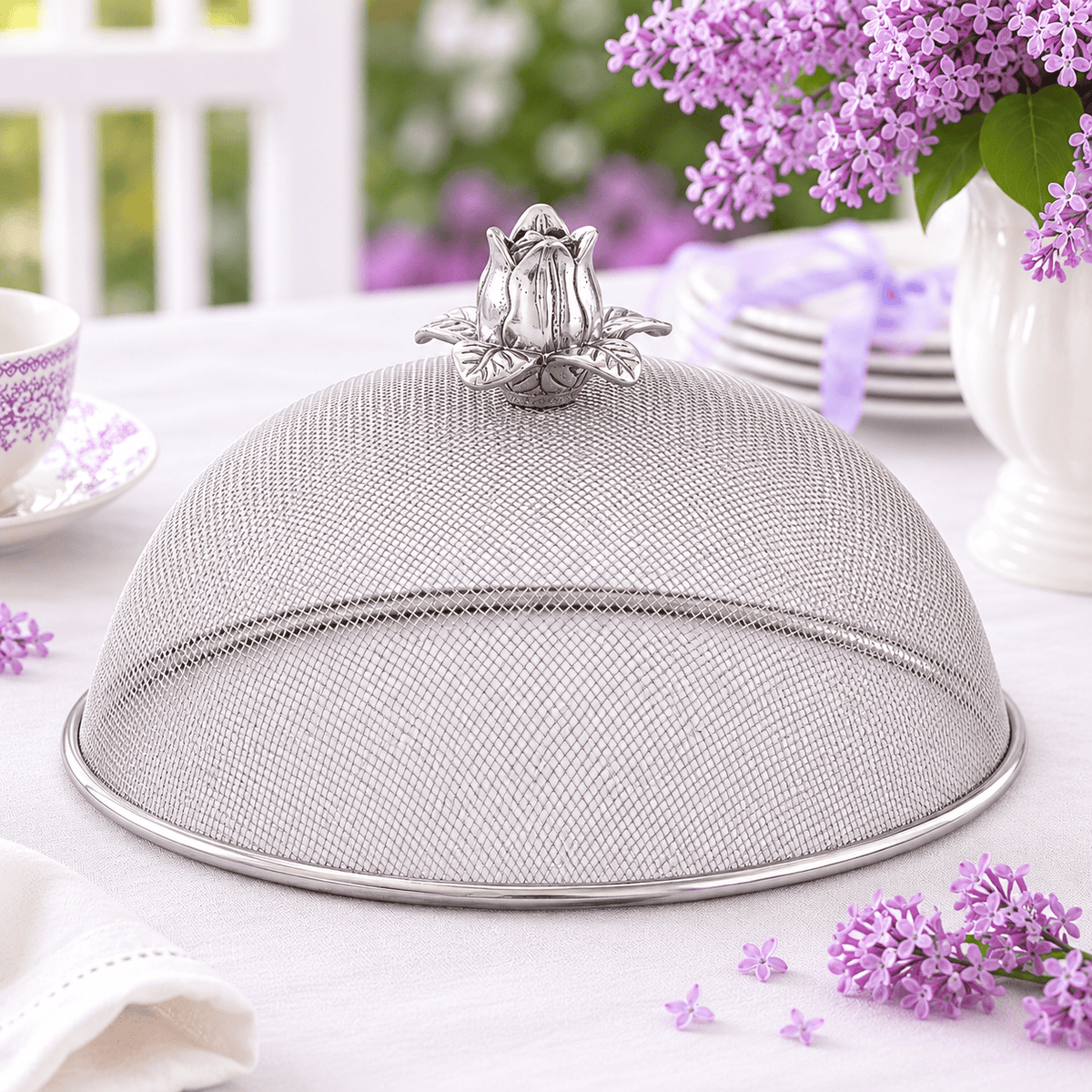 Arthur Court Magnolia Magnolia Stainless Mesh Picnic Cover