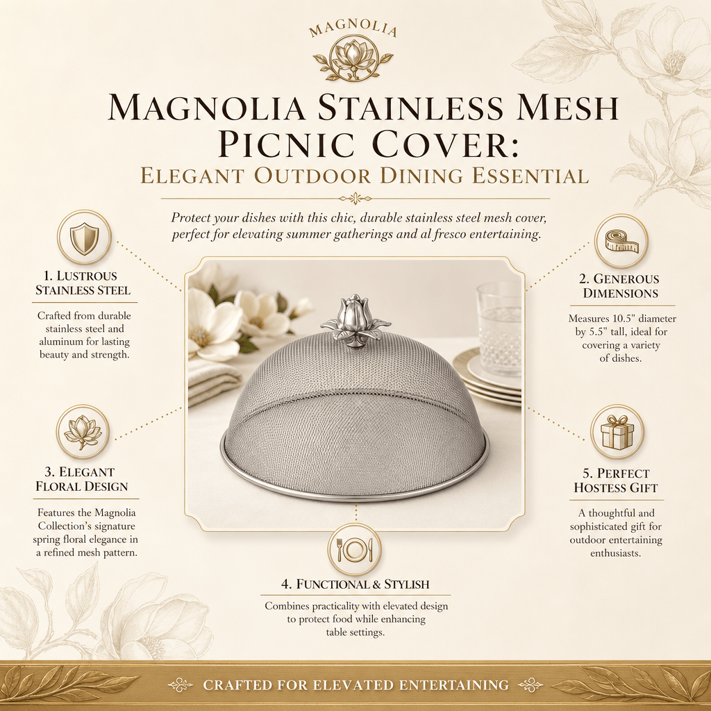 Arthur Court Magnolia Magnolia Stainless Mesh Picnic Cover