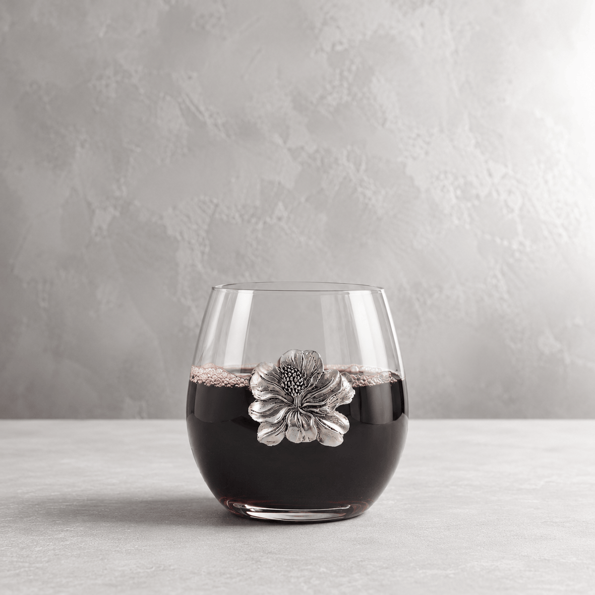 Arthur Court Magnolia Magnolia Stemless Wine Glasses - Set of 4