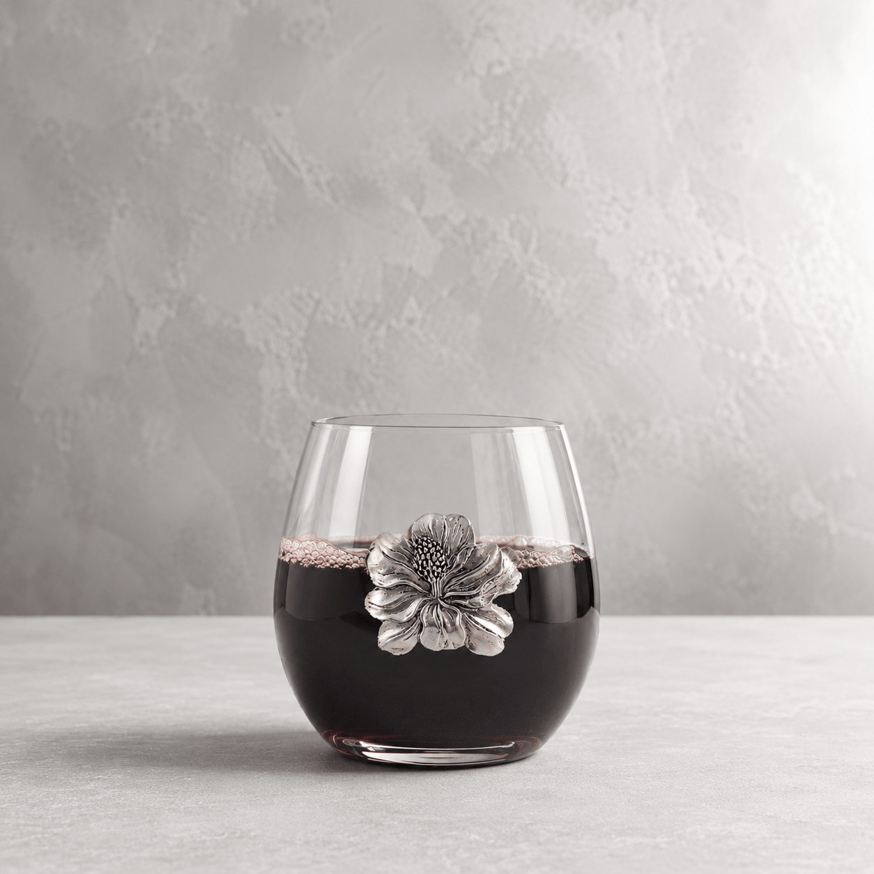 Arthur Court Magnolia Magnolia Stemless Wine Glasses - Set of 4