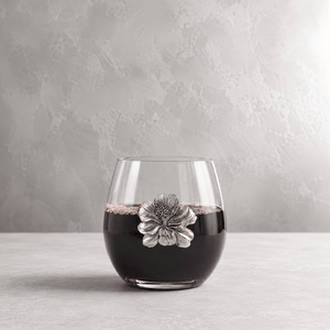 Arthur Court Magnolia Magnolia Stemless Wine Glasses - Set of 4
