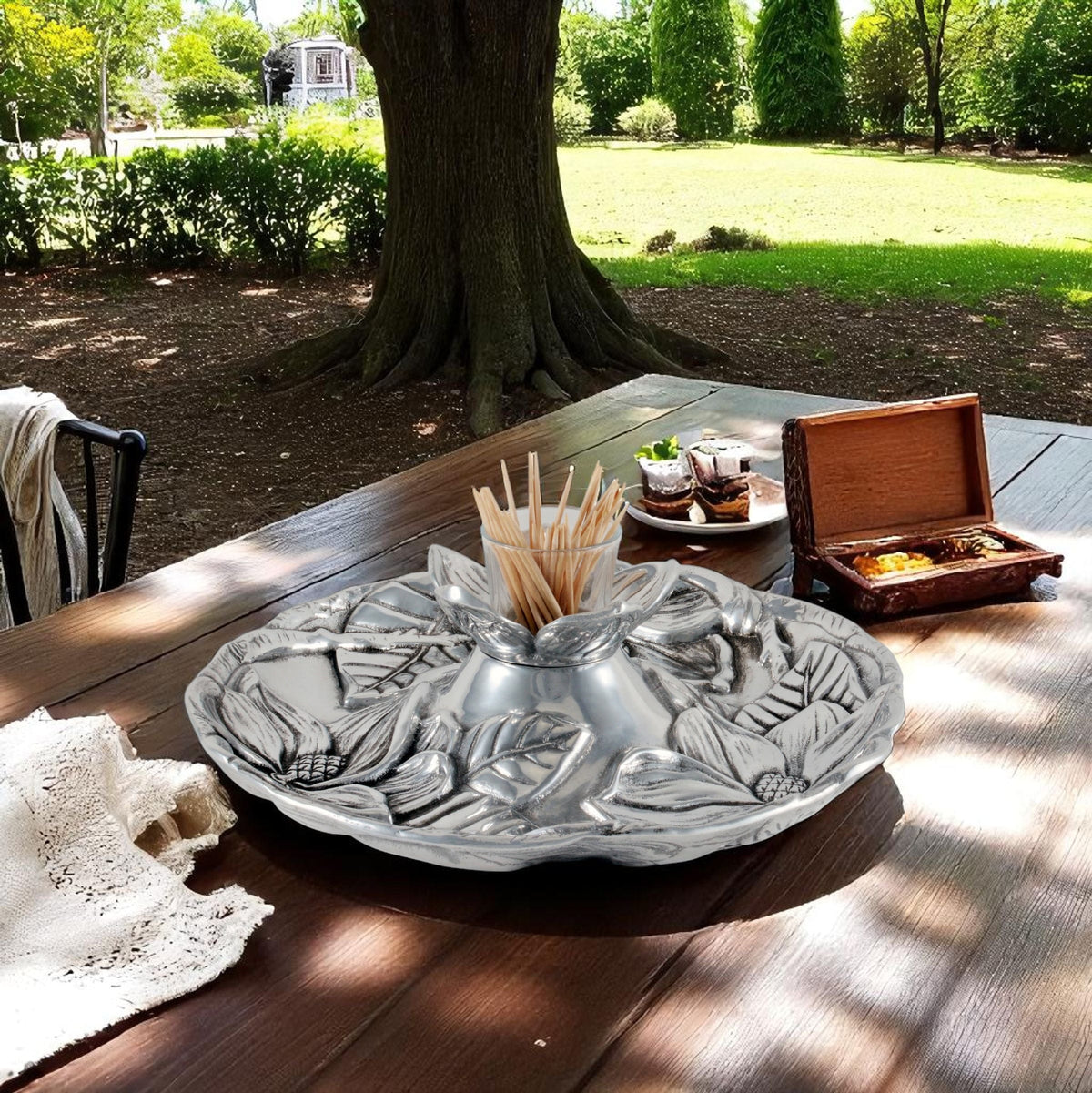 Arthur Court Magnolia Magnolia Tidbit Tray