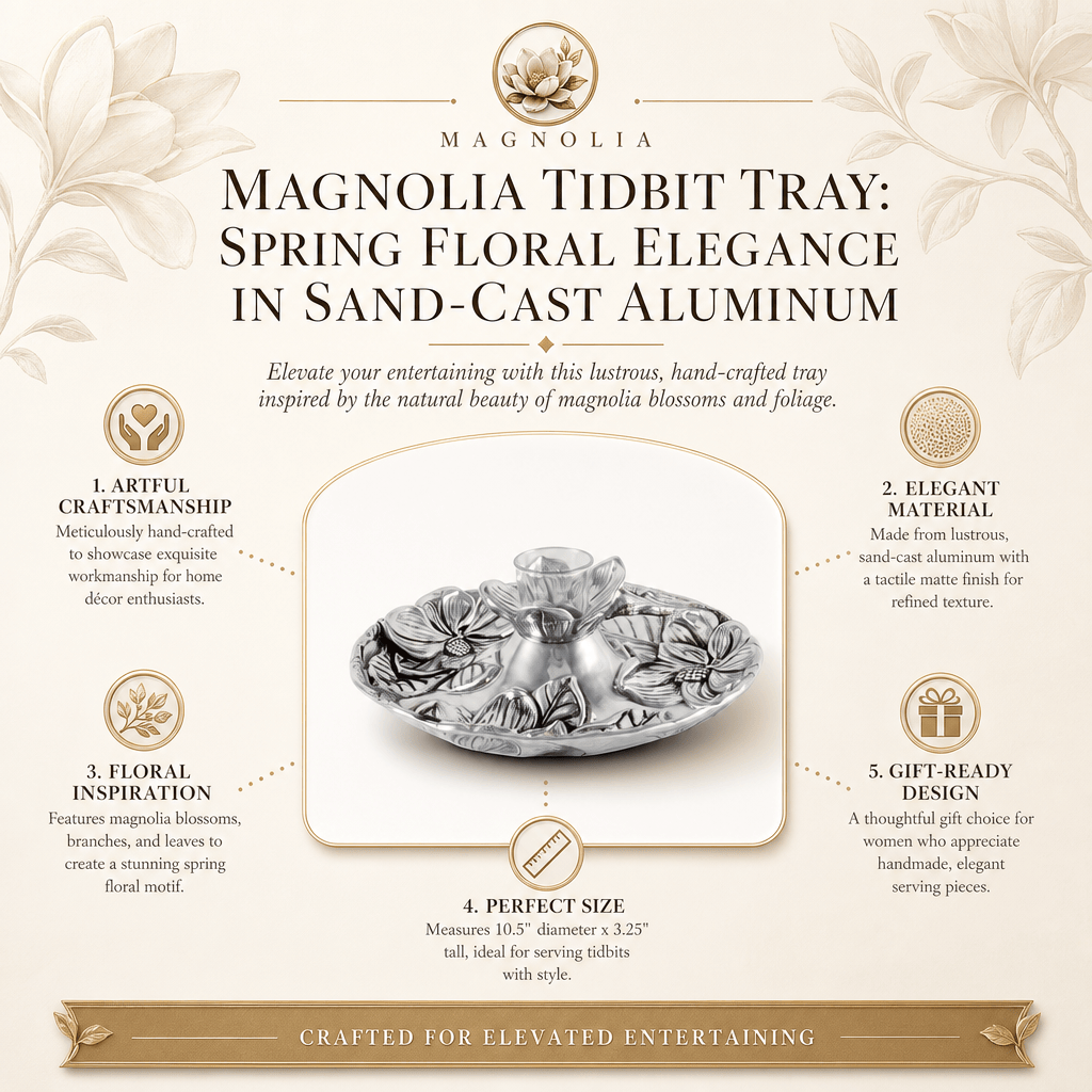 Arthur Court Magnolia Magnolia Tidbit Tray
