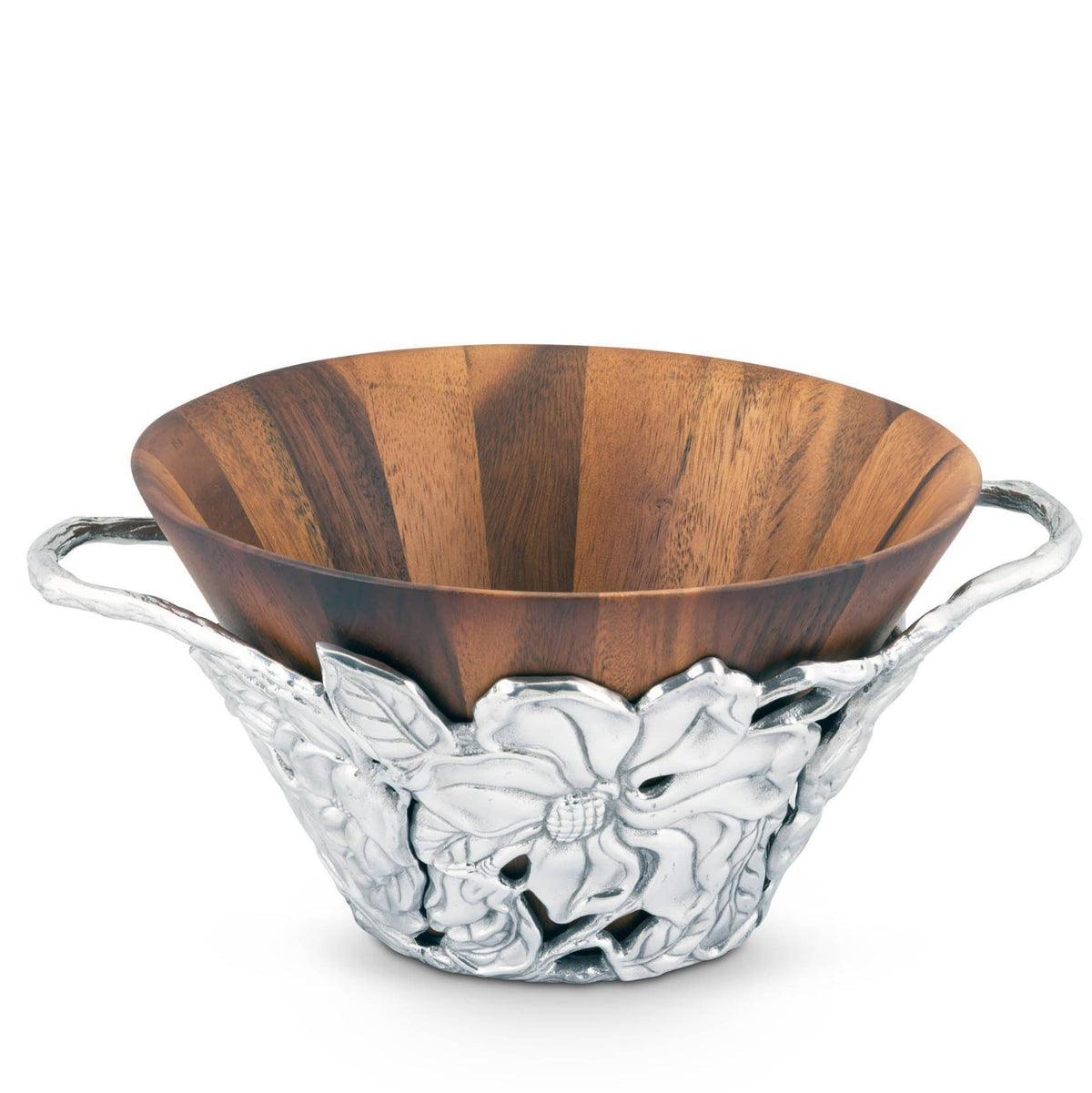 Arthur Court Magnolia Magnolia Wood Tall Salad Bowl