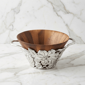 Arthur Court Magnolia Magnolia Wood Tall Salad Bowl
