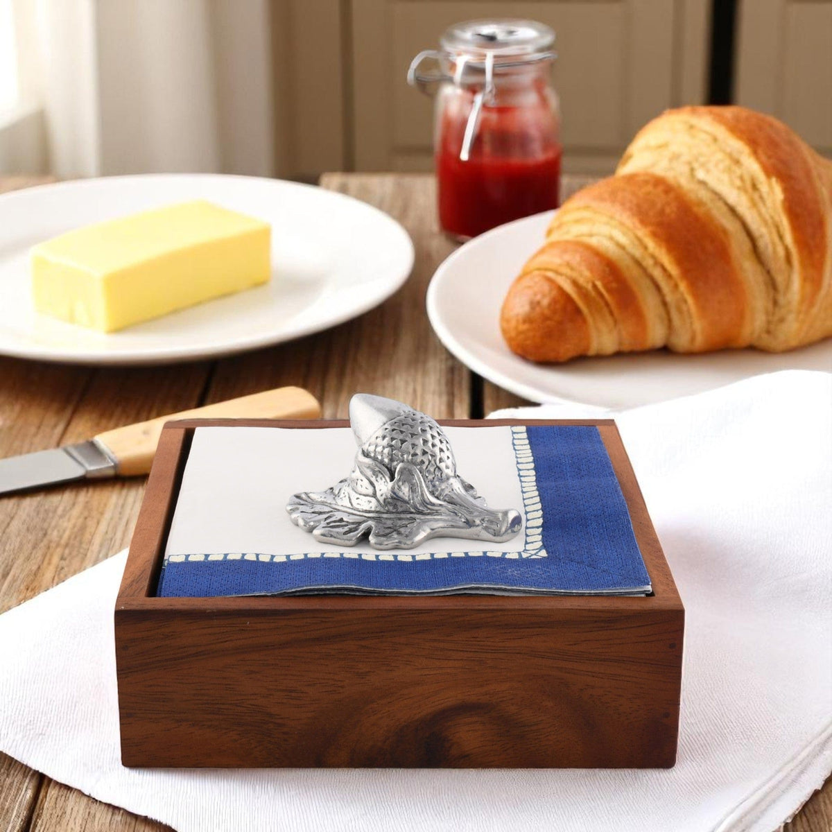 Arthur Court Majestic Forest Large Aluminan Acorn Napkin Weight