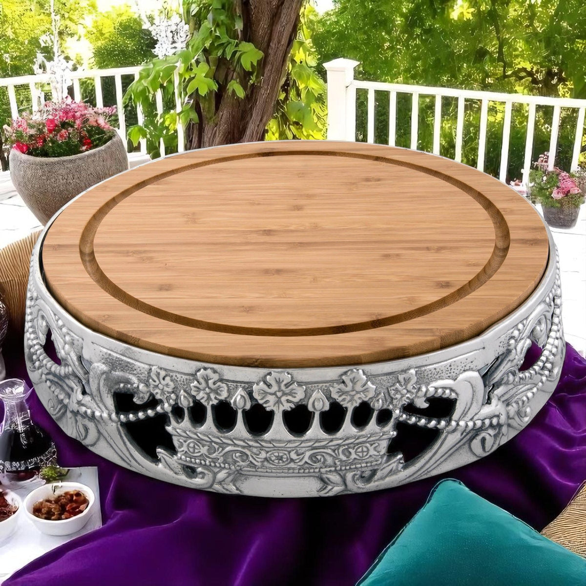 Arthur Court Mardi Gras Mardi Gras Cheese Pedestal