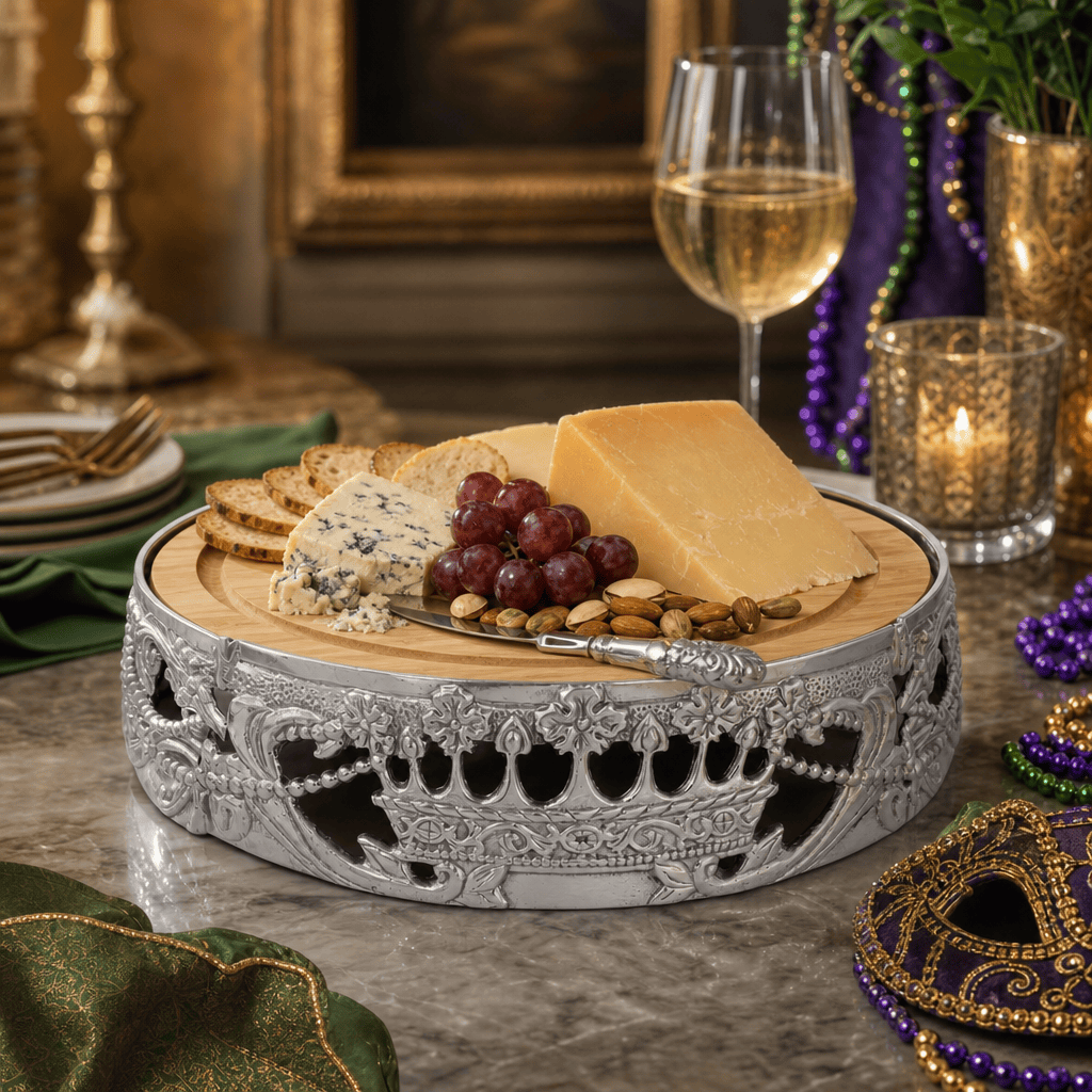 Arthur Court Mardi Gras Mardi Gras Cheese Pedestal
