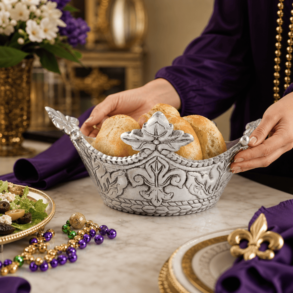 Arthur Court Mardi Gras Mardi Gras Crown Serving Bowl