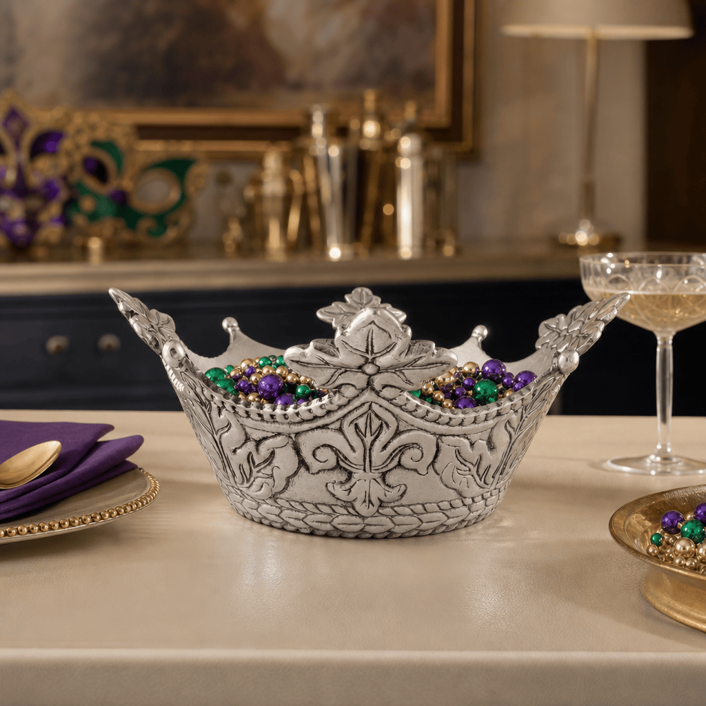 Arthur Court Mardi Gras Mardi Gras Crown Serving Bowl