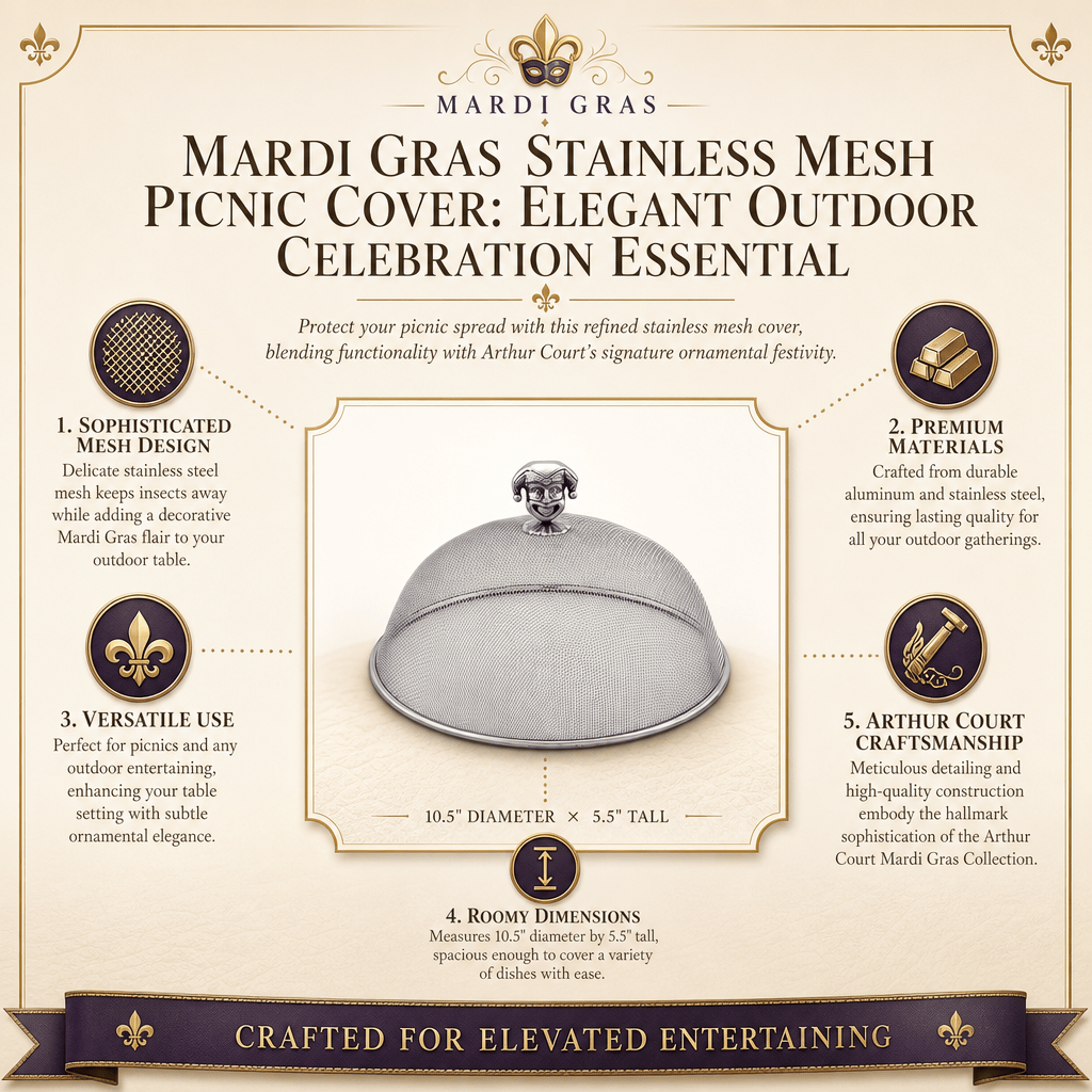 Arthur Court Mardi Gras Mardi Gras Stainless Mesh Picnic Cover