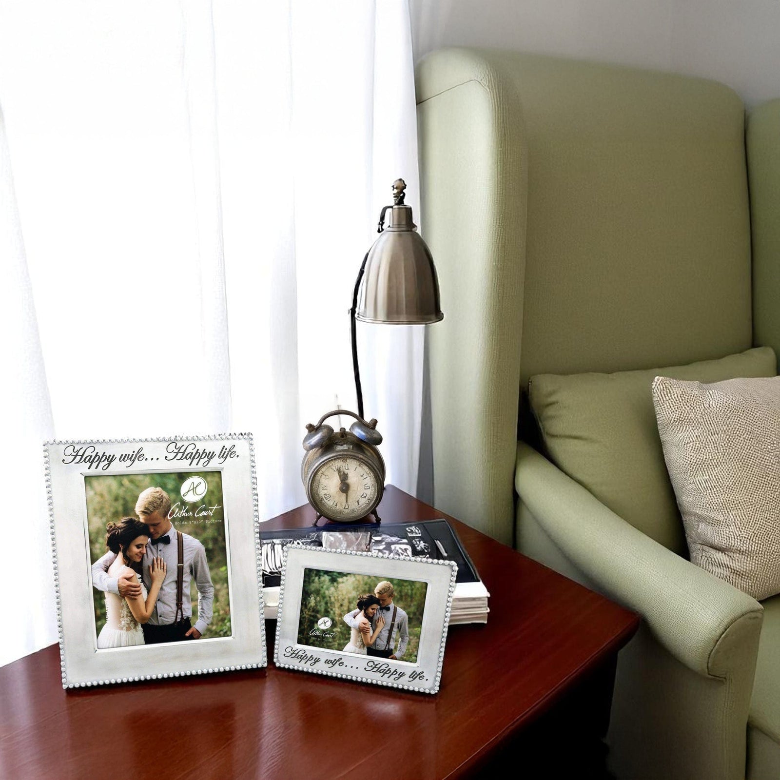 Arthur Court Misc. Happy Wife Beaded Photo Frame