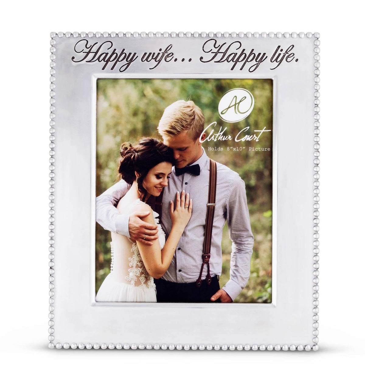 Arthur Court Misc. Happy Wife Beaded Photo Frame