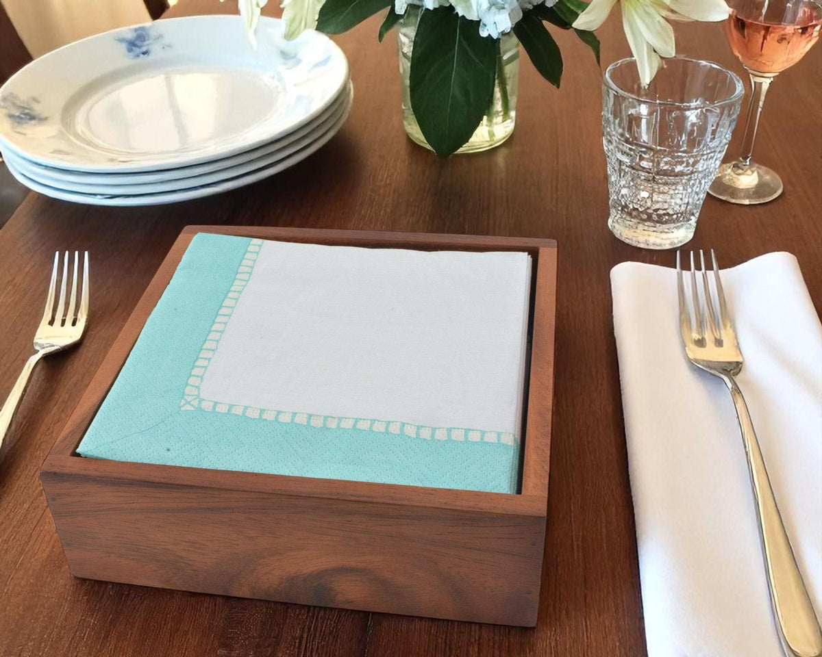 Arthur Court Misc. Luncheon Wood Napkin Box