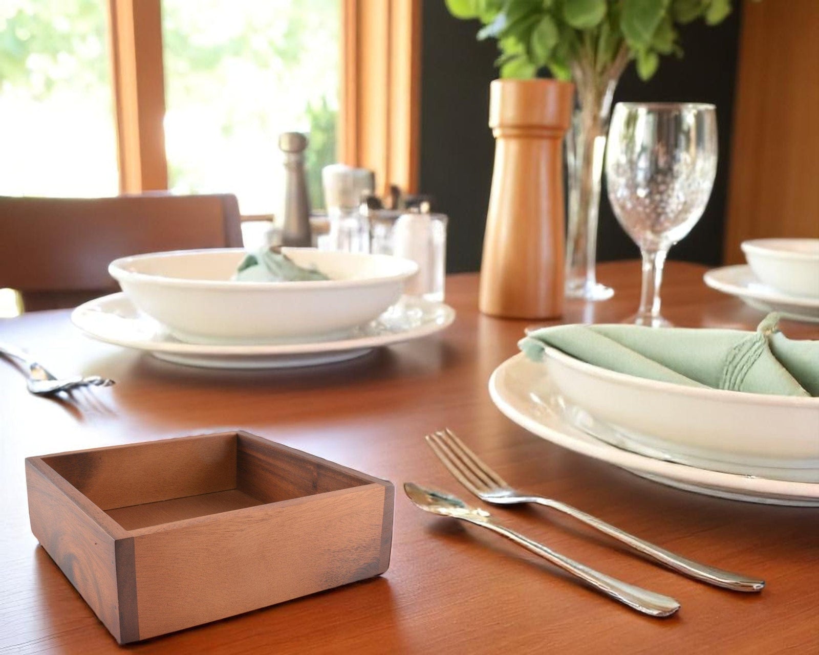Arthur Court Misc. Luncheon Wood Napkin Box