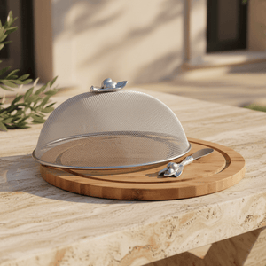 Arthur Court Olive Grove Olive 3 Piece Picnic Cheese Board / Spreader