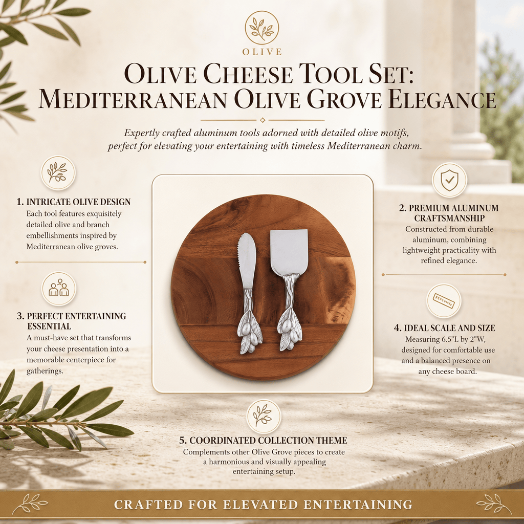 Arthur Court Olive Grove Olive Cheese Tool Set