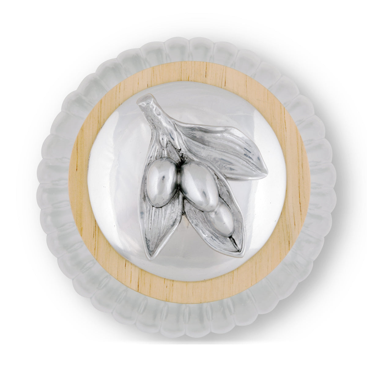 Arthur Court Olive Grove Olive Knob Glass Canisters