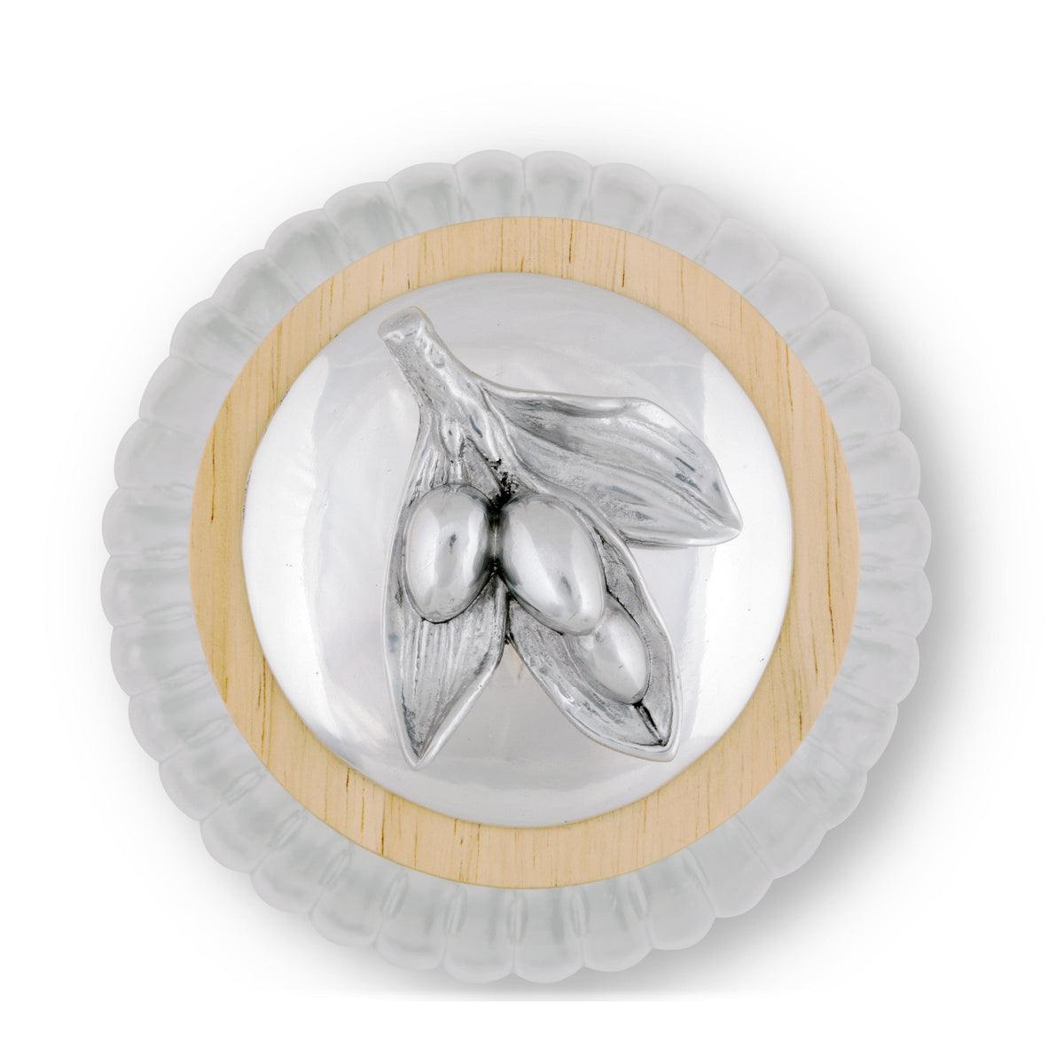 Arthur Court Olive Grove Olive Knob Glass Canisters