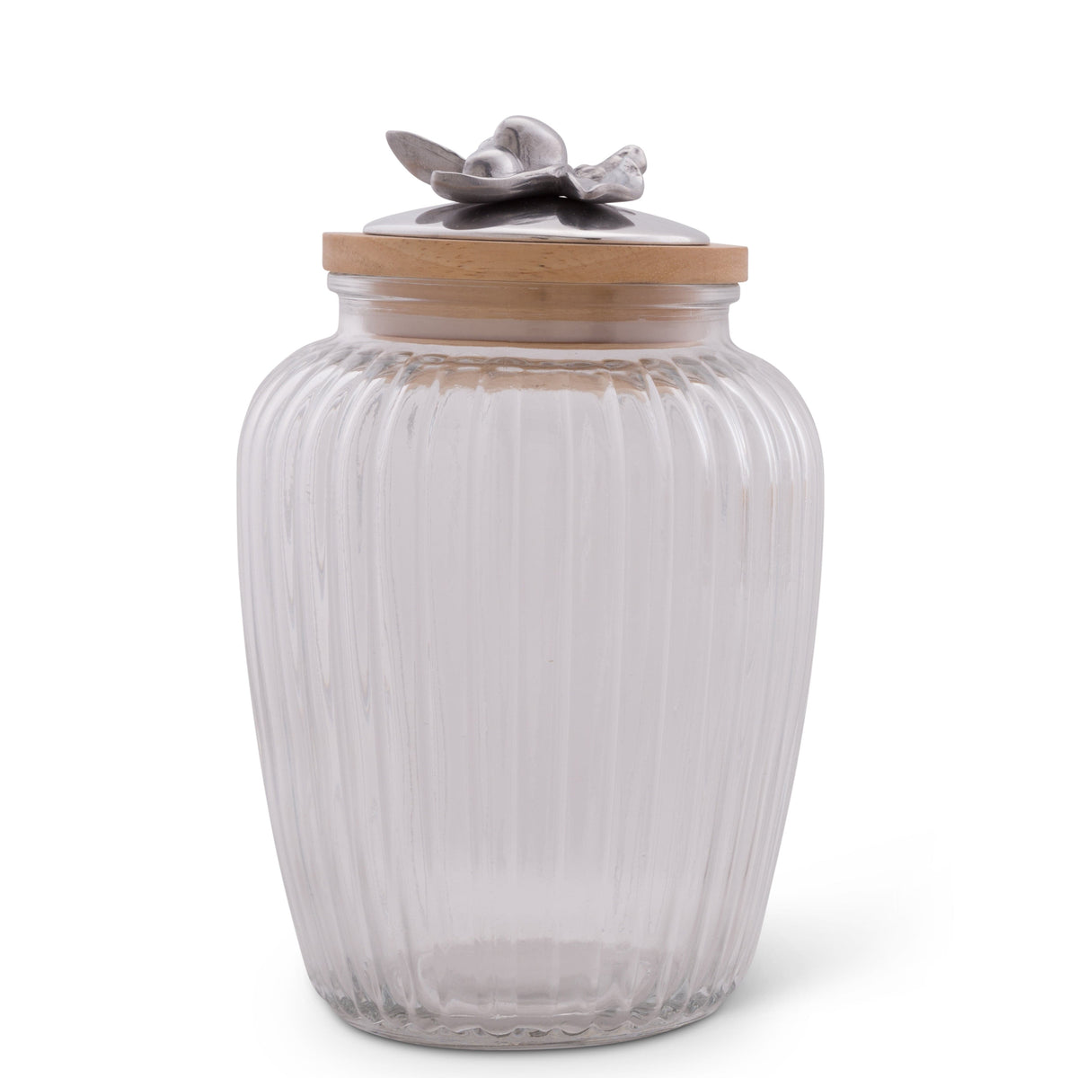 Arthur Court Olive Grove Olive Knob Glass Canisters