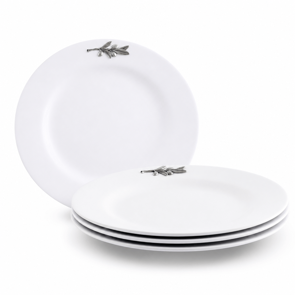 Arthur Court Olive Grove Olive Melamine Lunch Plates - Set of 4