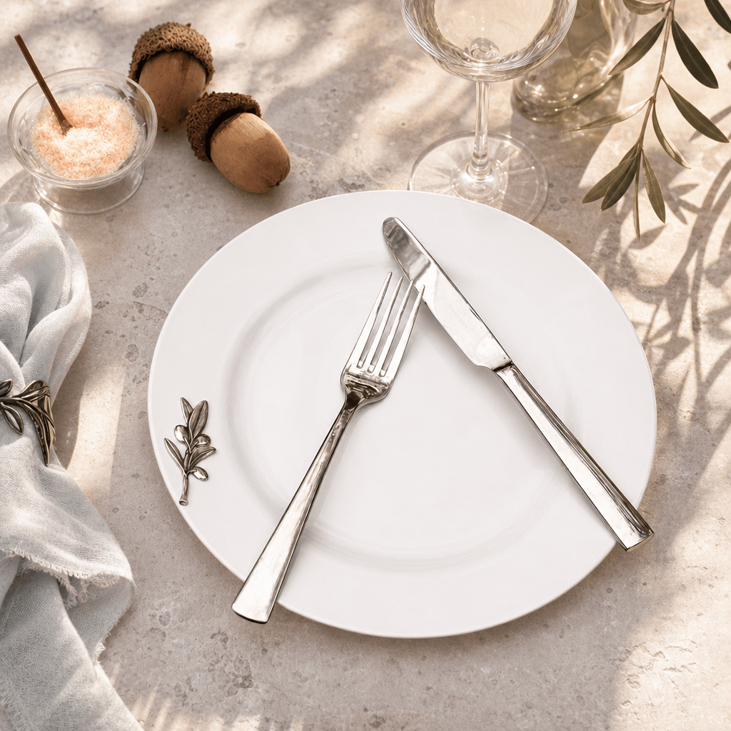 Arthur Court Olive Grove Olive Melamine Lunch Plates - Set of 4