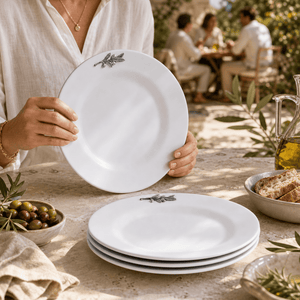 Arthur Court Olive Grove Olive Melamine Lunch Plates - Set of 4