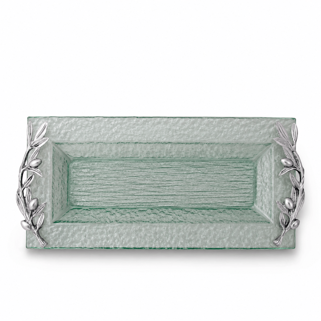 Arthur Court Olive Grove Olive Oblong Glass Serving Tray