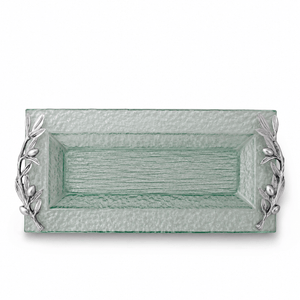 Arthur Court Olive Grove Olive Oblong Glass Serving Tray