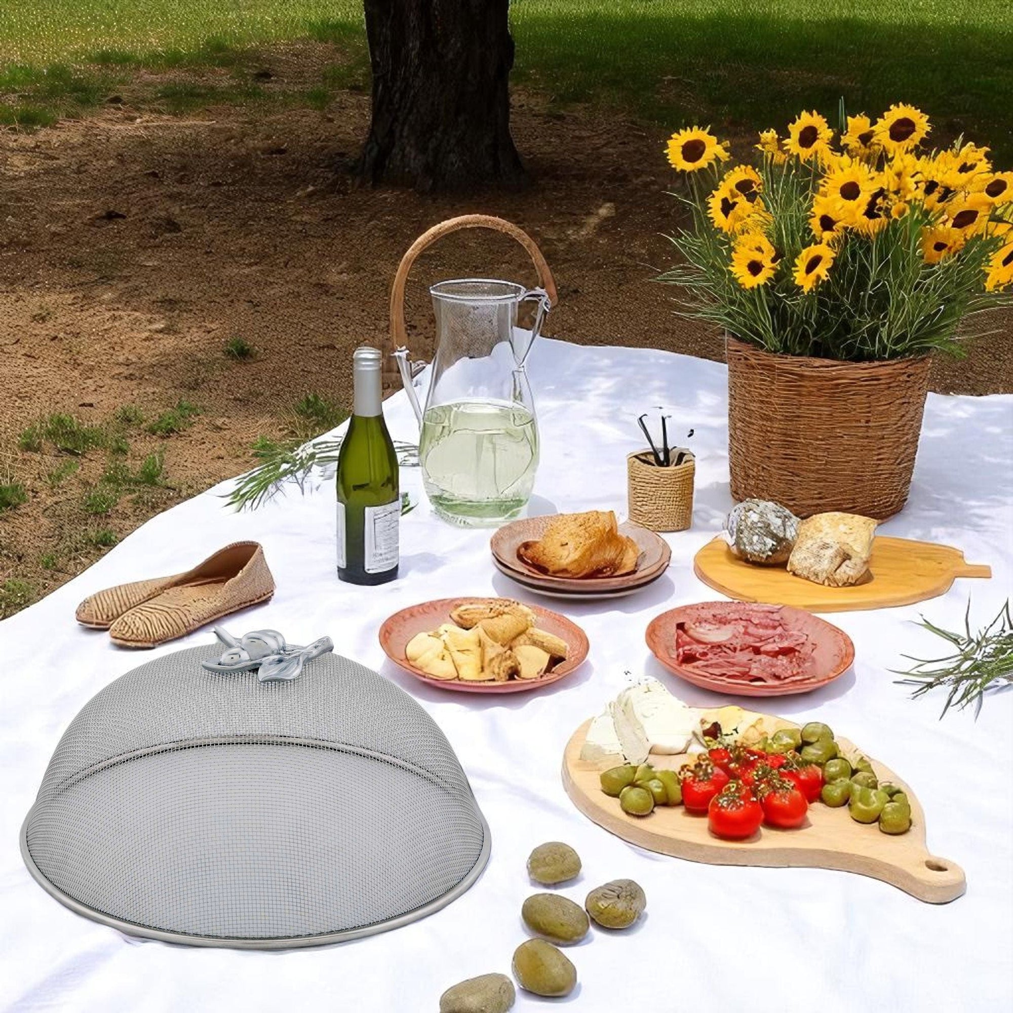 Arthur Court Olive Grove Olive Stainless Mesh Picnic Cover