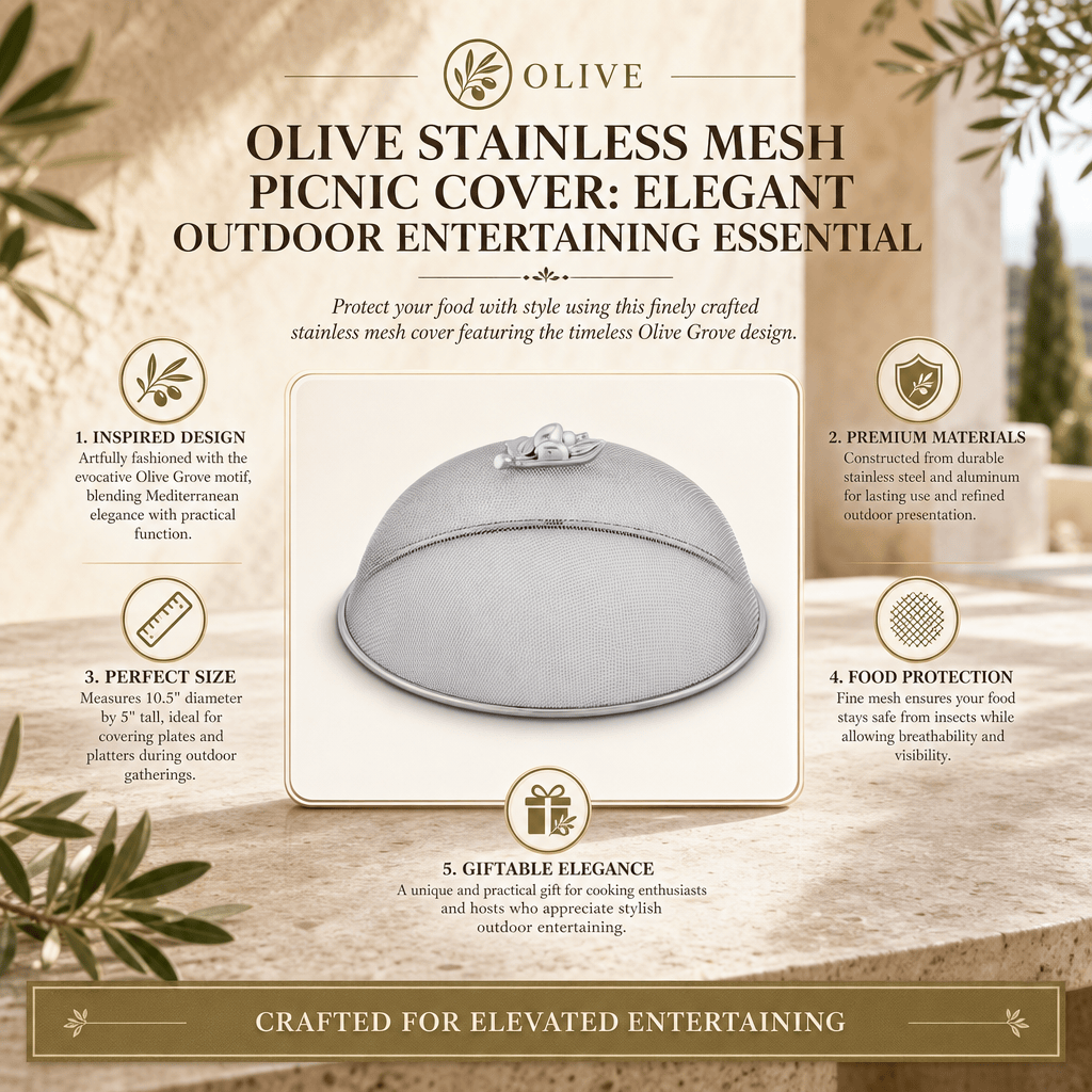 Arthur Court Olive Grove Olive Stainless Mesh Picnic Cover