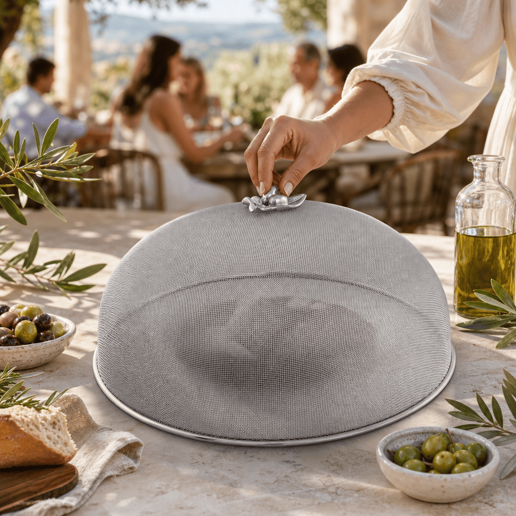 Arthur Court Olive Grove Olive Stainless Mesh Picnic Cover