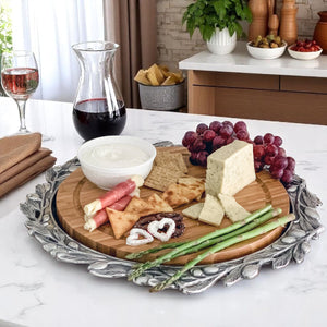 Arthur Court Olive Grove Olive Wood Cheese Set