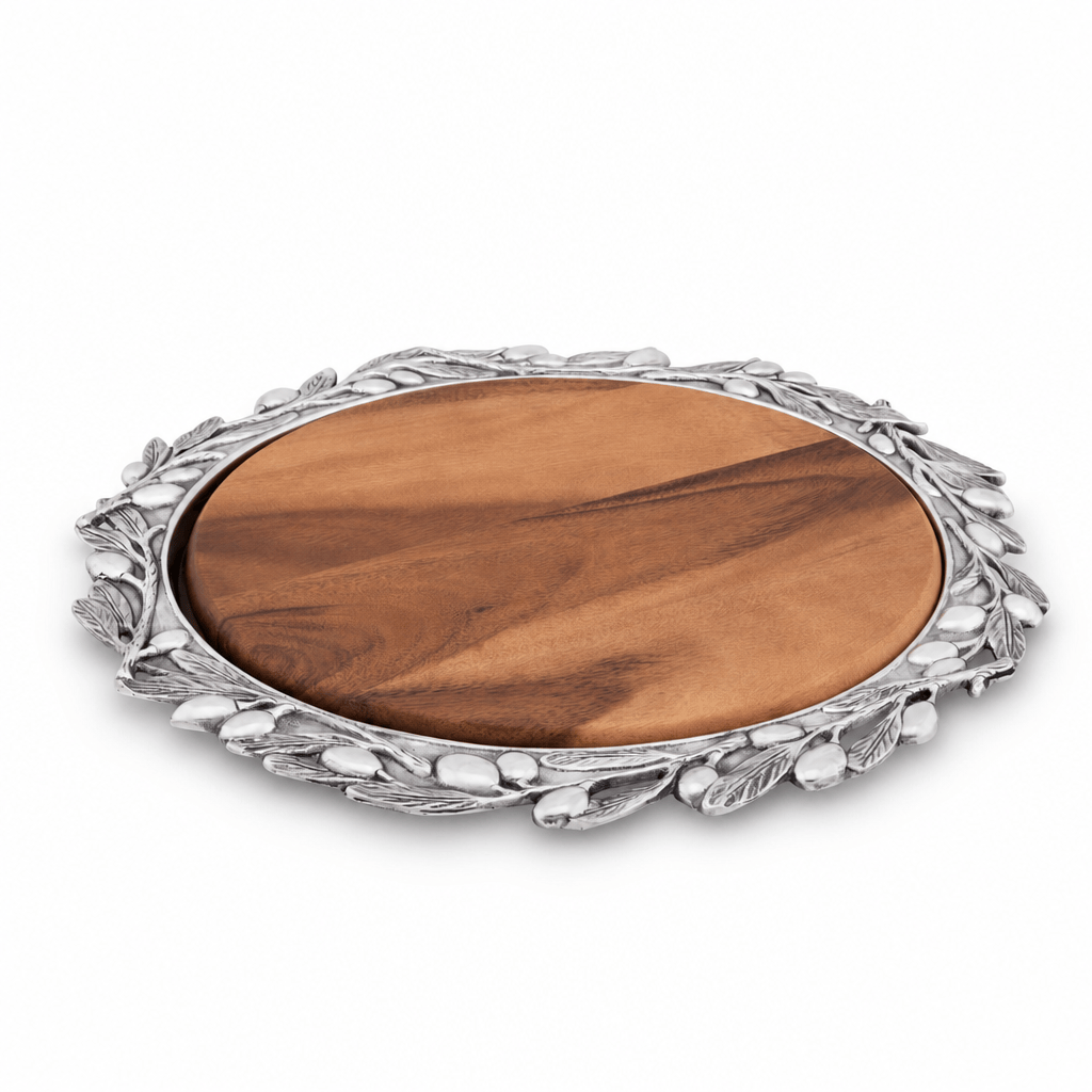 Arthur Court Olive Grove Olive Wood Cheese Set