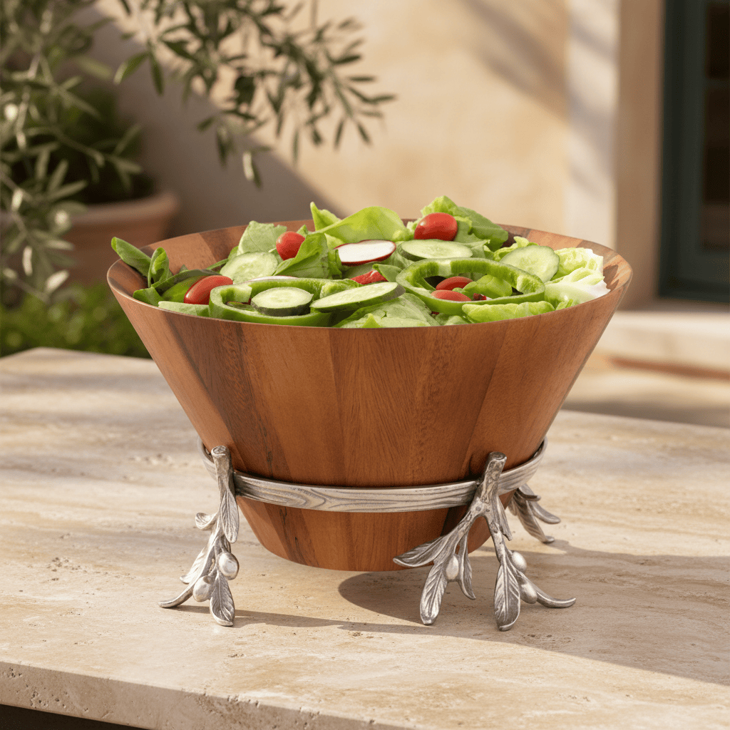 Arthur Court Olive Grove Olive Wood Salad Bowl