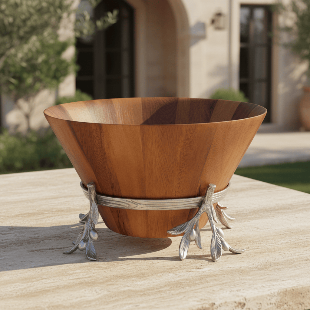 Arthur Court Olive Grove Olive Wood Salad Bowl