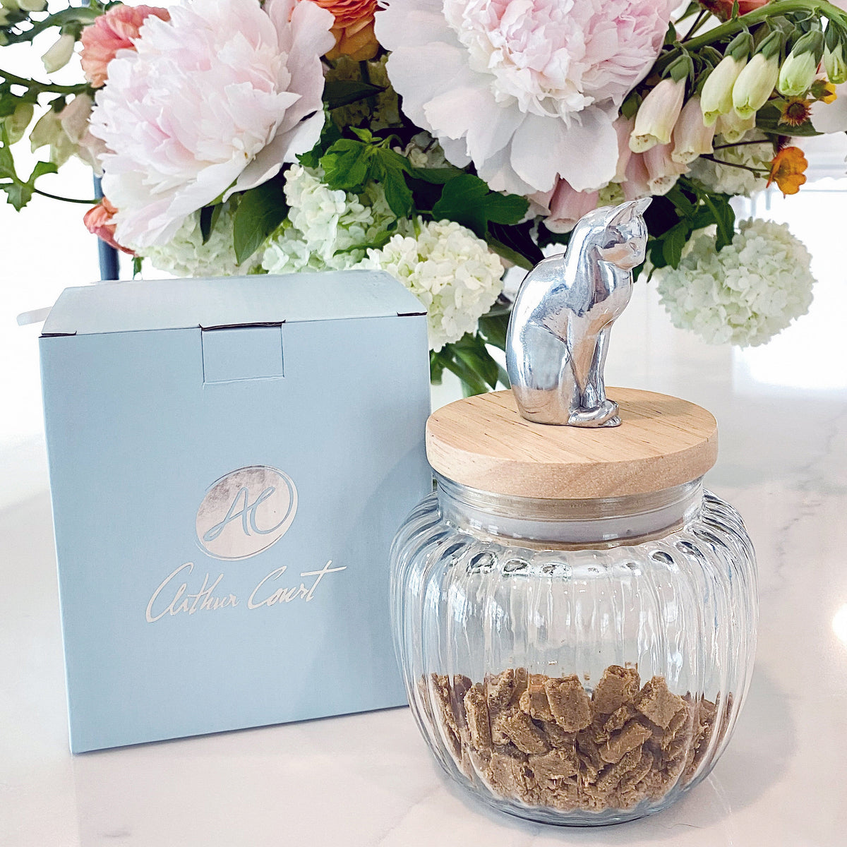 Arthur Court Pet Cat Treat Jar