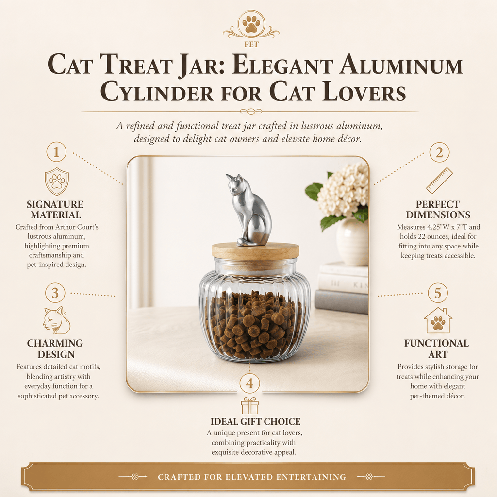 Arthur Court Pet Cat Treat Jar
