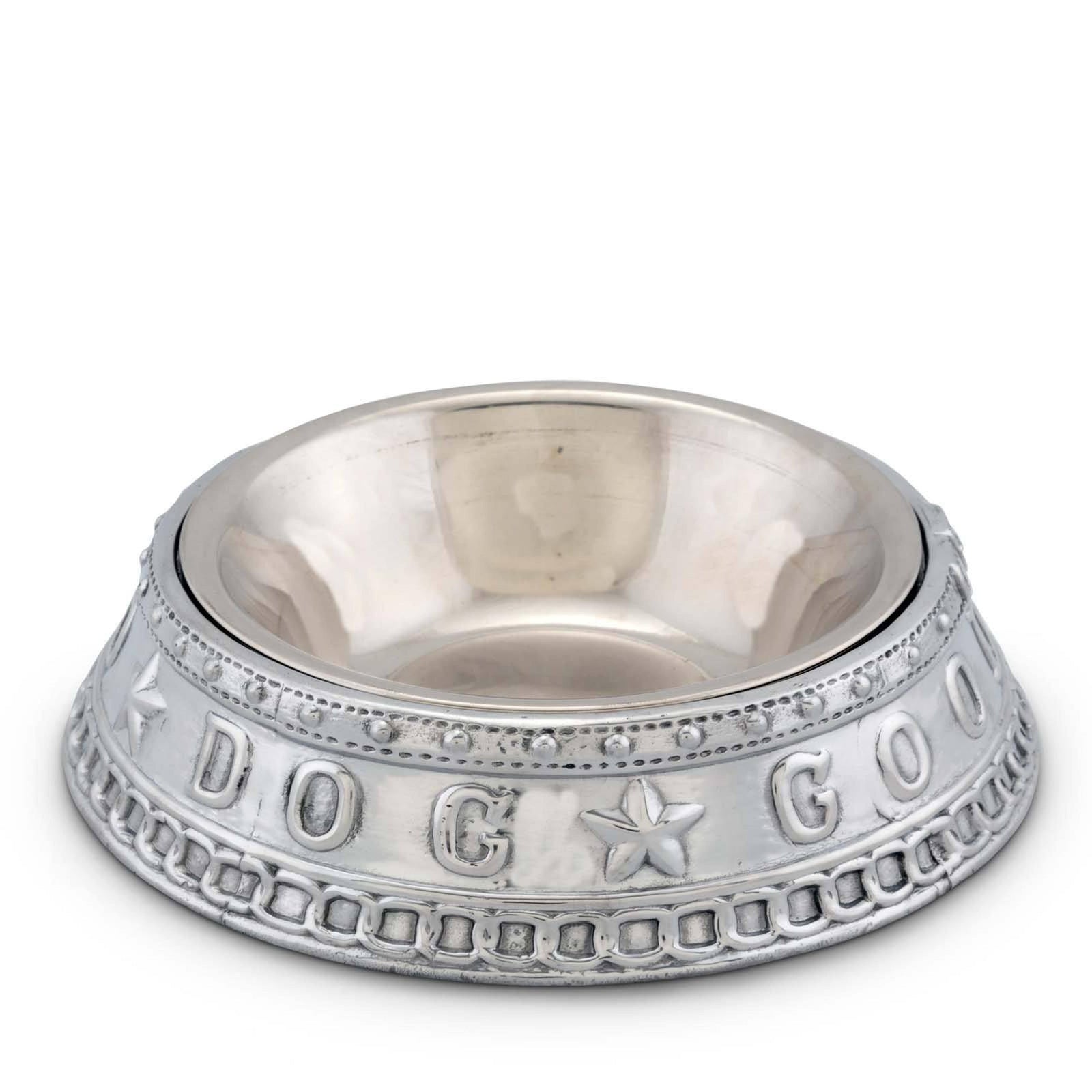 Arthur Court Pet Dog Feeding Bowl Good Dog Crown