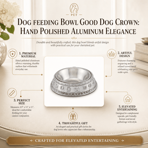 Arthur Court Pet Dog Feeding Bowl Good Dog Crown