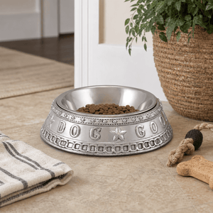 Arthur Court Pet Dog Feeding Bowl Good Dog Crown