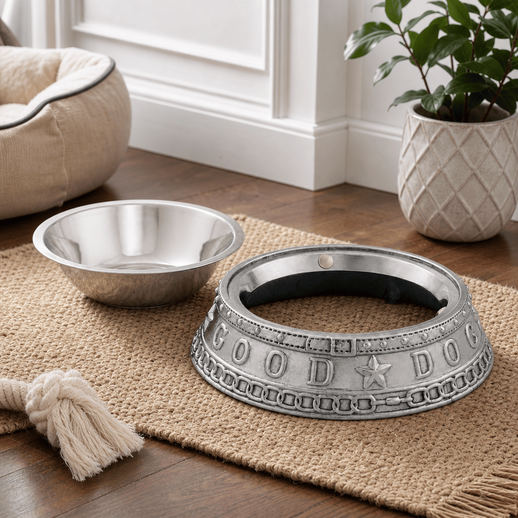 Arthur Court Pet Dog Feeding Bowl Good Dog Crown