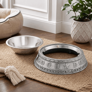Arthur Court Pet Dog Feeding Bowl Good Dog Crown