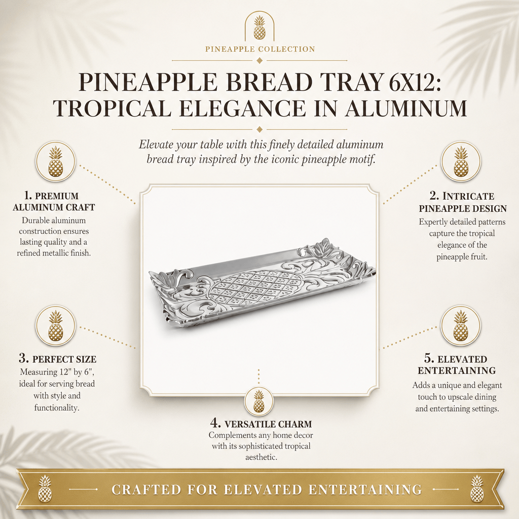 Arthur Court Pineapple Pineapple Bread Tray 6x12