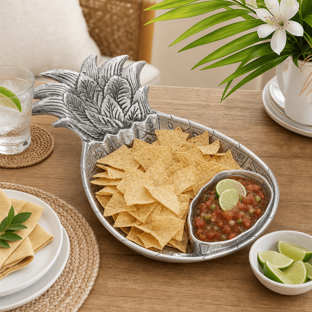 Arthur Court Pineapple Pineapple Chip and Dip Tray