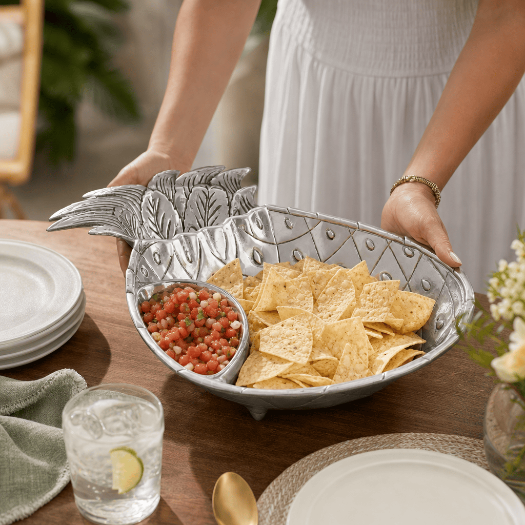 Arthur Court Pineapple Pineapple Chip and Dip Tray