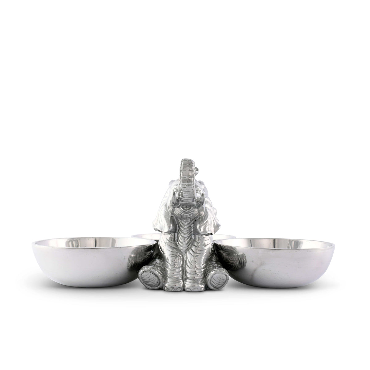 Arthur Court Safari Elephant Three-Bowl Server