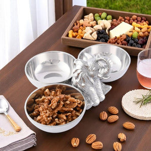 Arthur Court Safari Elephant Three-Bowl Server